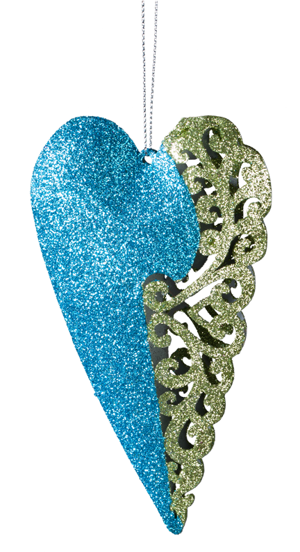 Glitter Heart, Lime - Heart (447x800), Png Download