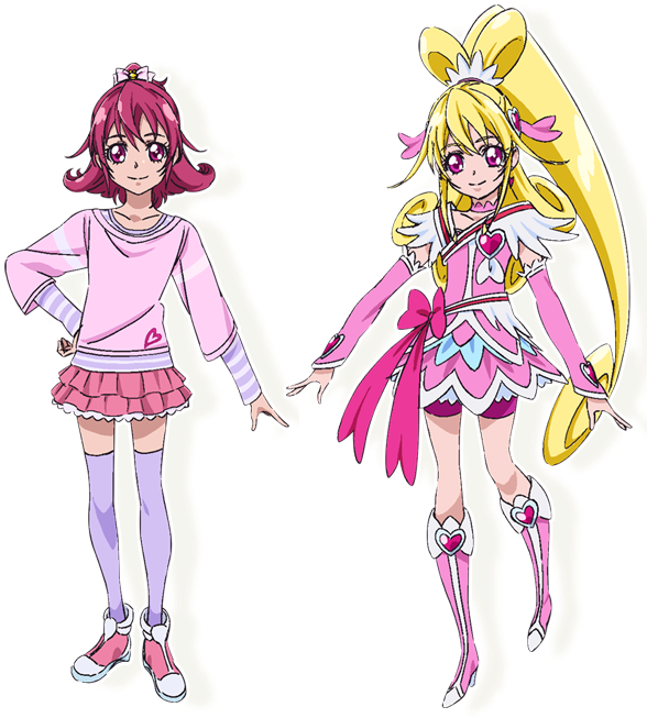 1 Cure Heart Y Mana - Doki Doki Pretty Cure Characters (604x676), Png Download