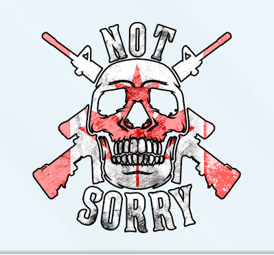Canadian Military "not Sorry" Window Decal - Decal (399x372), Png Download