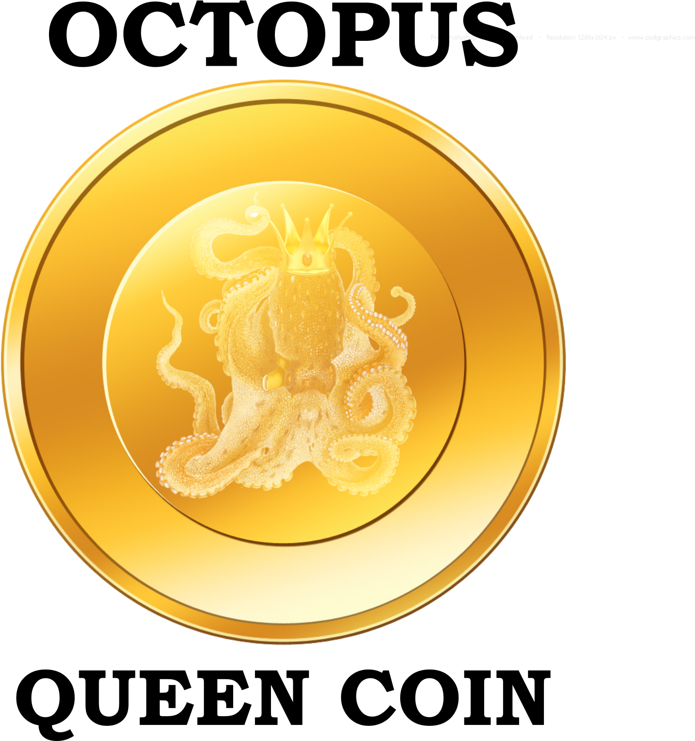 Added Text On Bitcoin Blank - Gold Coin (1707x1523), Png Download