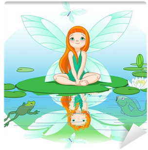 Fairy Observes For Flying Butterfly Wall Mural • Pixers® - Cute Fairy (400x400), Png Download