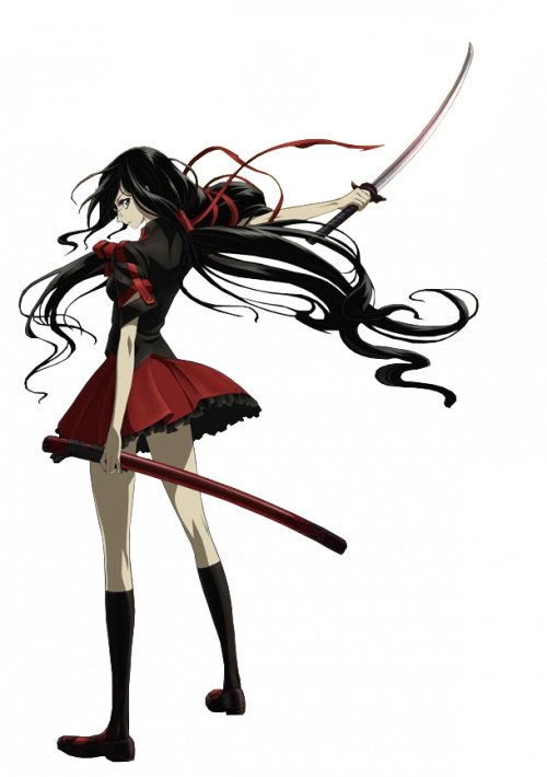 Saya - Blood C Anime Png (500x710), Png Download
