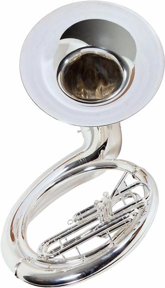 Picture Of Sousaphone 3 Valve Nickel - Yamaha Ysh-411swc Series Brass Bbb Silver Sousaphone (548x576), Png Download