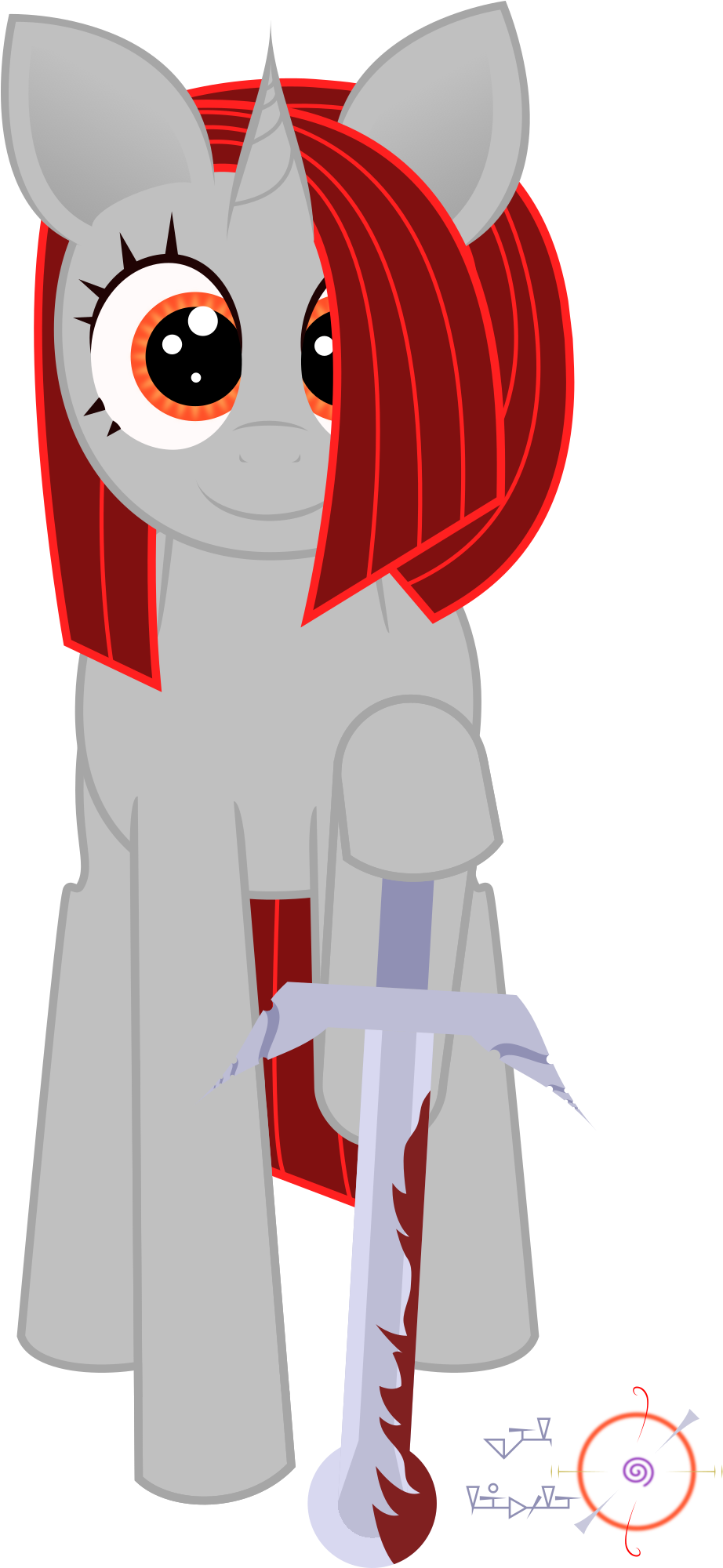 Sadlolz, Blood, Cute, Foal, Looking At You, Oc, Oc - Cartoon (934x1999), Png Download