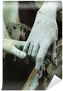 Old Bronze Statue Two People Holding Hands Wall Mural - Preaching And The Human Condition By Dr O Wesley Allen (400x400), Png Download