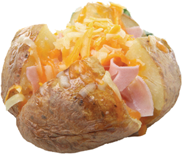Spicy Lamb - Jacket Potato English (400x391), Png Download