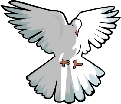 Hovering Dove - Dove Clip Art (400x346), Png Download