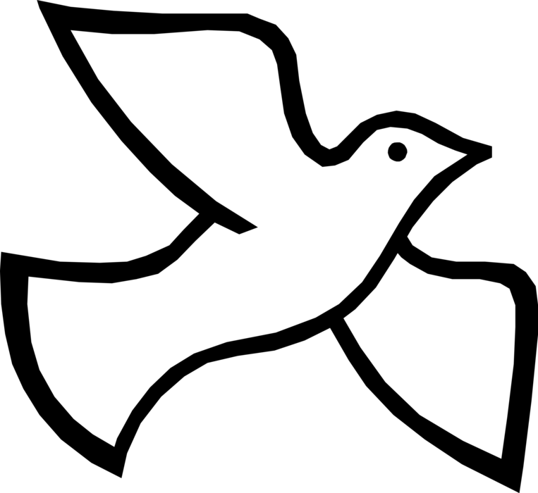 Spirit Vector Image Illustration Of Christian Bird - Holy Spirit Dove (763x700), Png Download