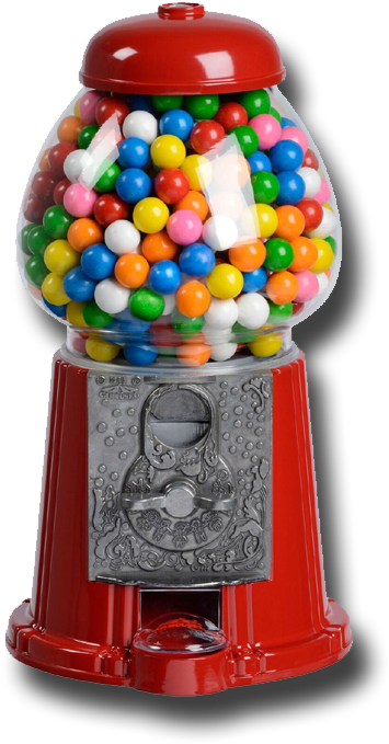 Transparent Gumball Machine Png (399x711), Png Download