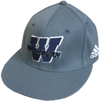 Washburn Logo Adidas Superflex Flat Bill Hat - Baseball Cap (480x360), Png Download