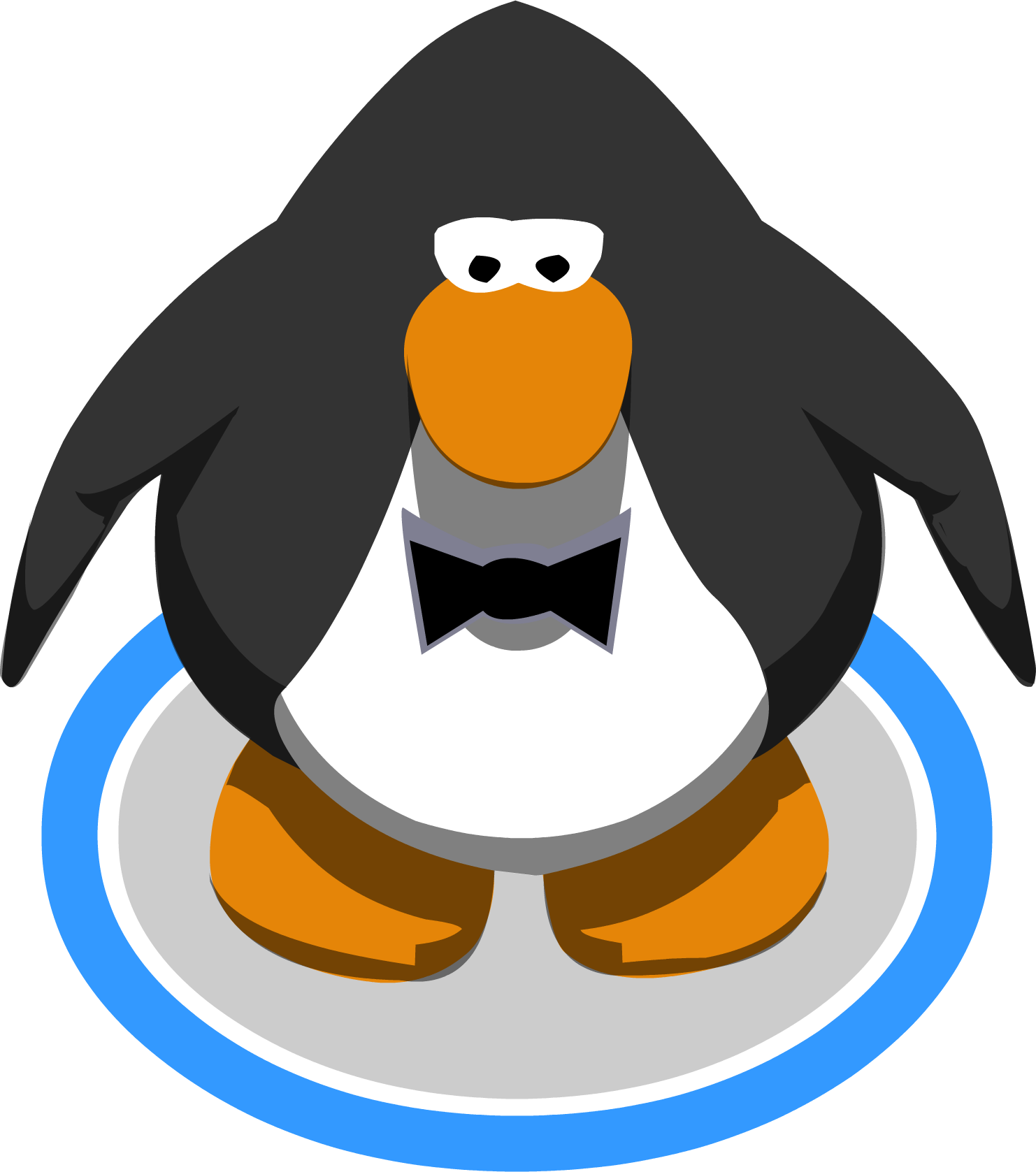 Black Bowtie Ingame - Penguin With A Tie (1482x1677), Png Download
