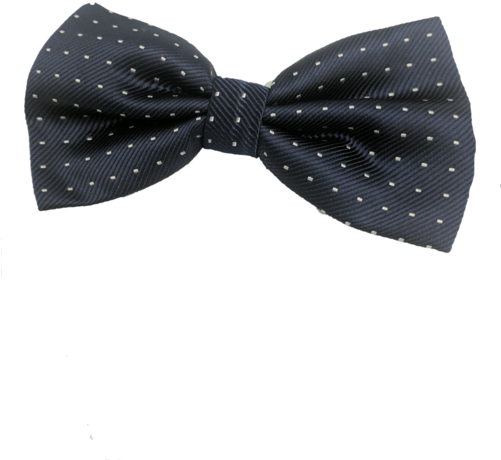 Navy Bowtie With White Pin Dots - Polka Dot (500x667), Png Download