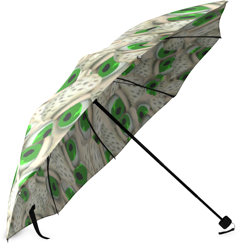 Load Image Into Gallery Viewer, Green Bushy Eyebrows - Optical Illusion Umbrella (1000x1000), Png Download