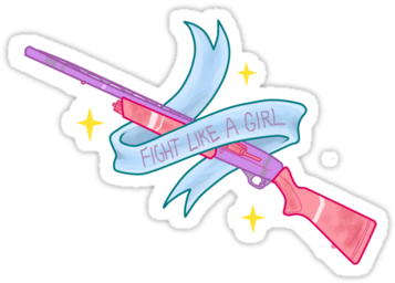 Fight Like A Girl By Neckrust - Girl (375x360), Png Download