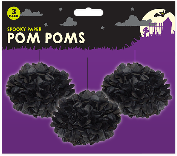 Halloween Pom Poms Decorations - Paper (800x620), Png Download