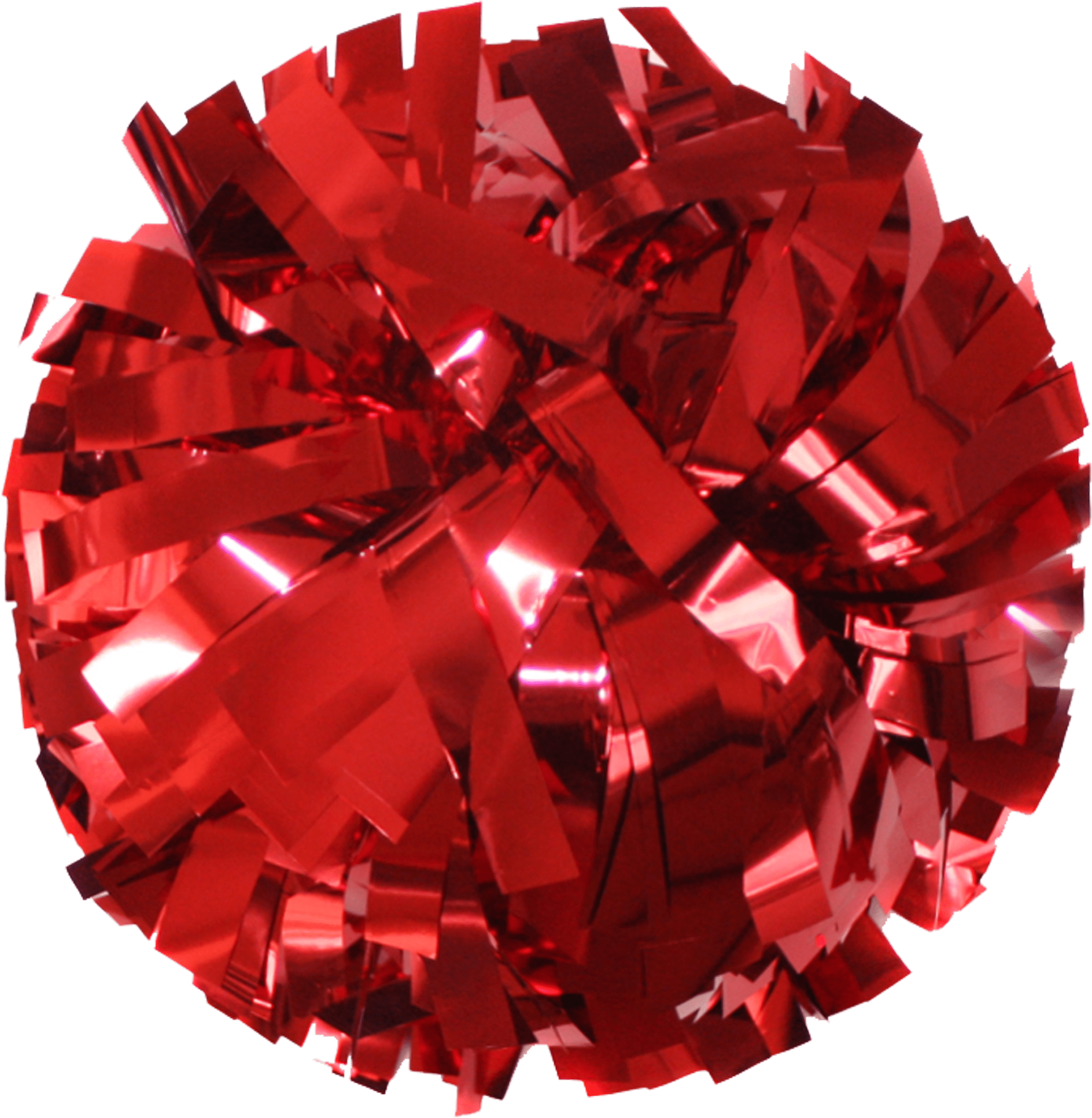 Home Poms Metallic Poms Metallic Red Pom Png Red Pom - Cheerleader Pom Pom Pink Png (3000x3000), Png Download