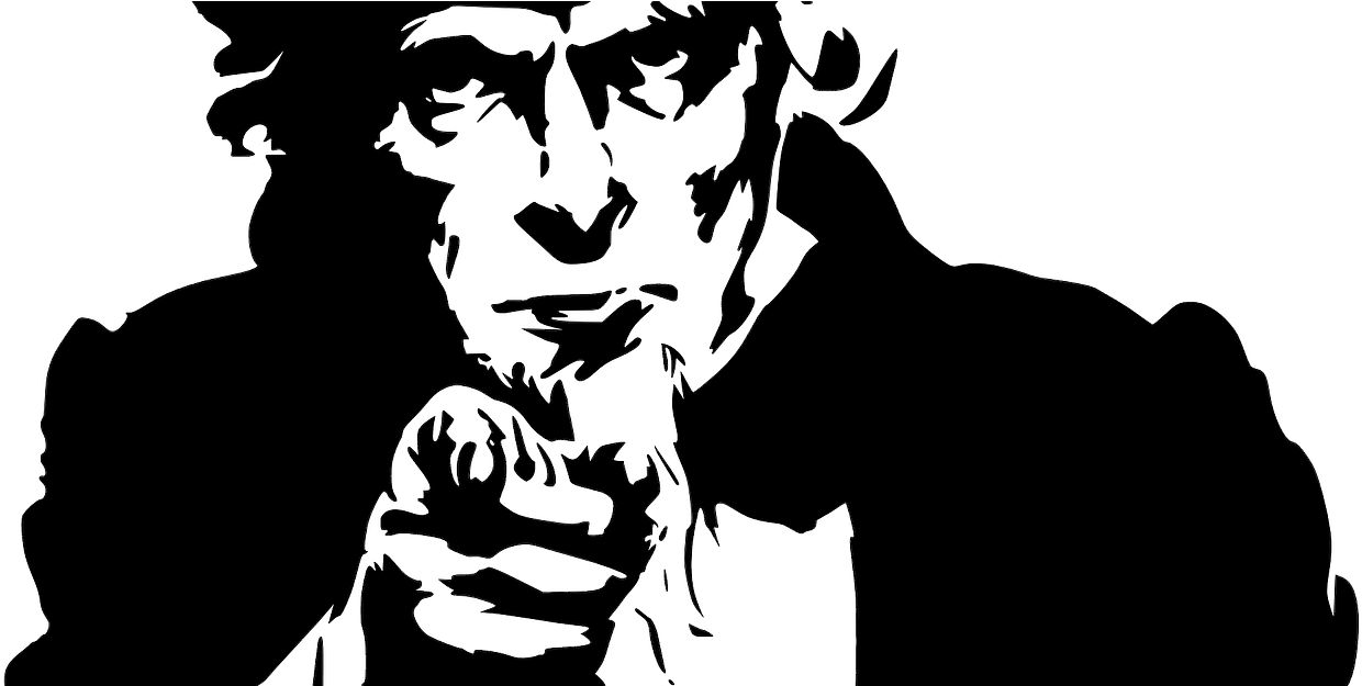 It Is The Fear In Us, To Step Forward, To Get Things - Uncle Sam Silhouette Vector (1260x624), Png Download