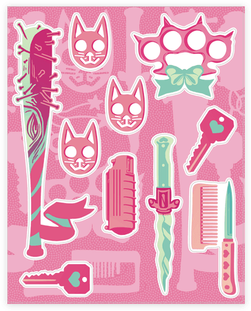 Fight Like A Girl Against The Patriarchy Choose Your - Lookhuman Stickers (484x484), Png Download