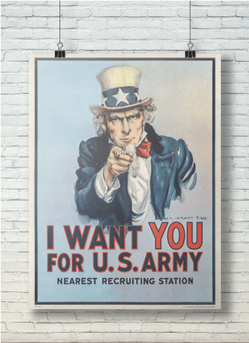 Poster Matte - Want You For Us Army (500x500), Png Download