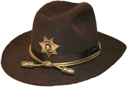 Brown Sheriff's Hat - Fedora Sheriff Los Angeles (450x320), Png Download