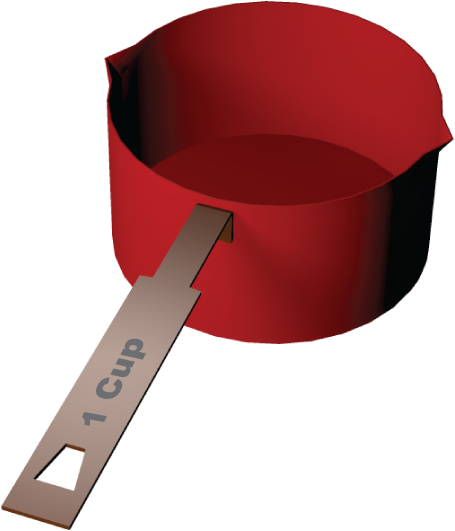 Math Clip Art Measurement Cup - Cup (460x538), Png Download