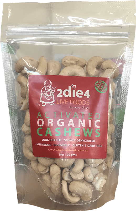 2die4 Activated Organic Cashews 120g - Cashew (800x800), Png Download