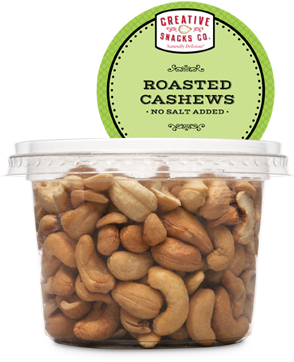 Roasted, No Salt Cashews - Creative Snacks Co., Llc (405x390), Png Download