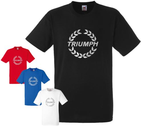 Triumph Silver Wreath T-shirt - T Shirts Renault (499x500), Png Download