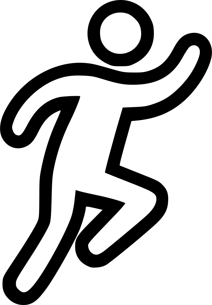 Running Person - - Vector Graphics (682x980), Png Download