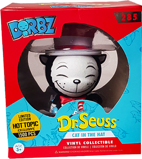Cat In The Hat Flocked Hot Topic Exclusive Dorbz - Dr. Seuss (600x600), Png Download