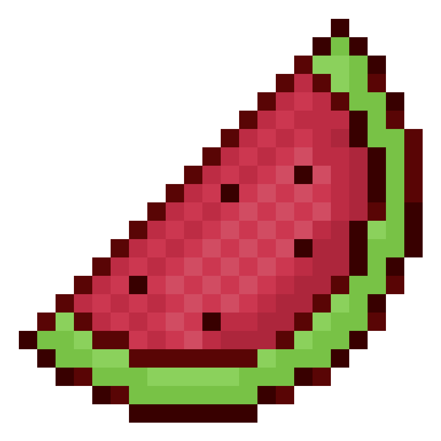 Download Watermelon Stamp - Pixel Art No Minecraft | Transparent PNG ...