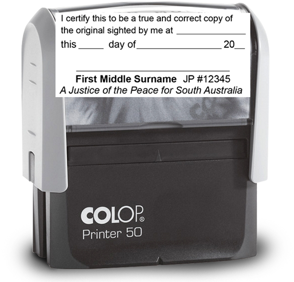 Certified True Copy - Colop P50 Printer Self Inking Custom Made Stamp 69x30mm (600x600), Png Download