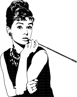 Kaz Creations Audrey Hepburn Silhouettes Silhouette - Audrey Hepburn Costume (318x400), Png Download