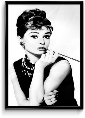 Audrey Hepburn Poster - Audrey Hepburn (383x479), Png Download