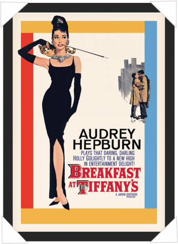 #873 - Breakfast At Tiffanys Poster Framed (500x500), Png Download