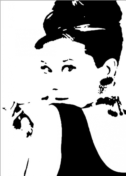 The Product Gallery Below Is The Latest Addition To - Audrey Hepburn Painting Black And White (788x788), Png Download