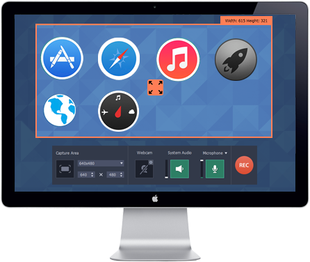 Screen Capture On Mac - Screen Movie Recorder Download (446x376), Png Download