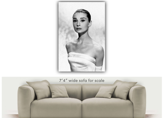 32" X 48" Fine-grained Gallery Wrap Canvas, - Audrey Hepburn Funny Face (498x241), Png Download