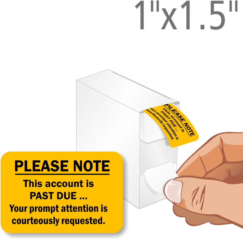 This Account Is Past Due Labels Dispenser - 500 Thank You - We Sincerely Appreciate Your Business (800x800), Png Download