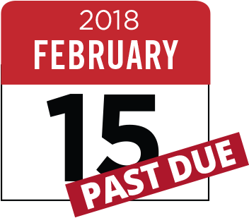 2018 February 15, Past Due - February 15 (417x417), Png Download