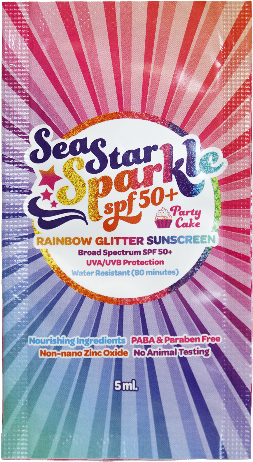 Seastar Sparkle Spf 50 Travel Packets - Rainbow Shops (1600x1600), Png Download