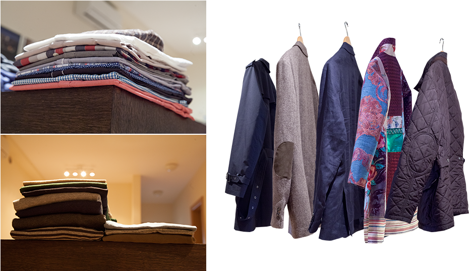 Photos Of Folded Clothes And Clothes On Hangers - Clothing (960x536), Png Download