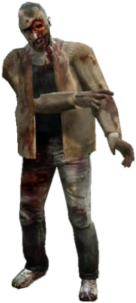 Dead Rising Zombie Brown Sweater One Eye - Dead Rising Zombie Png (294x614), Png Download