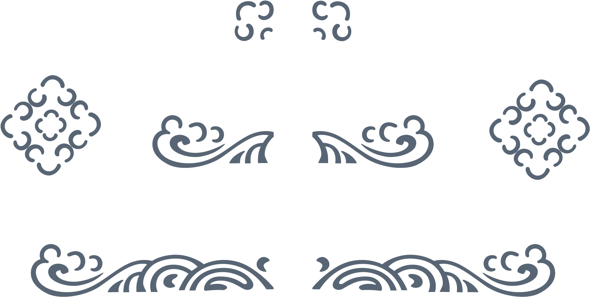Create Elegant "art Nouveau" Borders By Assembling - Art Nouveau Elements Vector (1920x988), Png Download