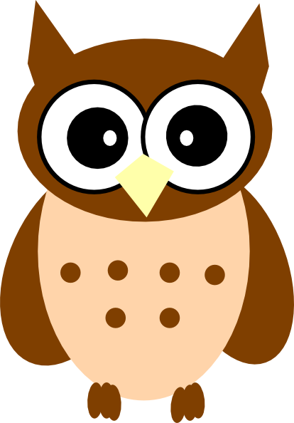 Little Brown Owl Clip Art - Brown Owl Clip Art (414x594), Png Download