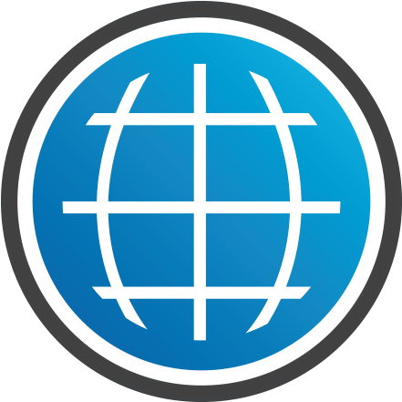 Globe Icon - Circle (1572x736), Png Download