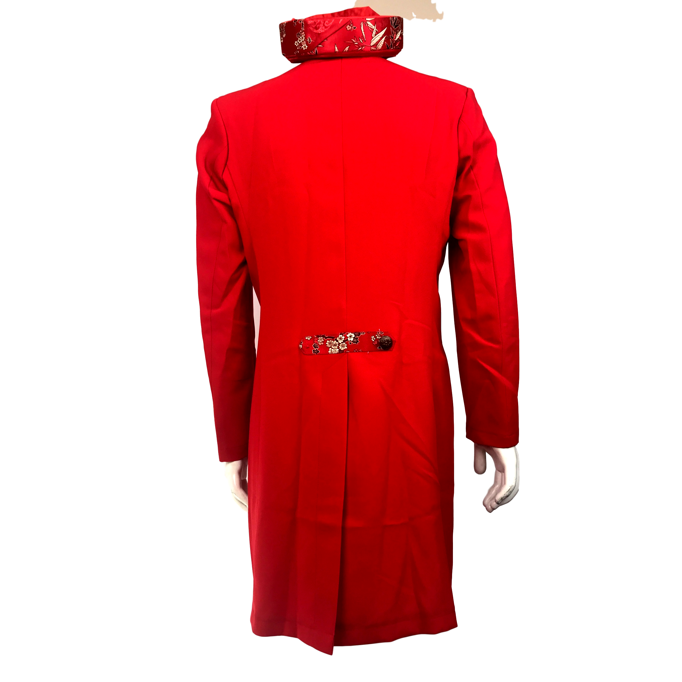 Ao Dai Nam Đỏ Hoa Mai Vải Cao Cấp Co Giản (2364x2364), Png Download