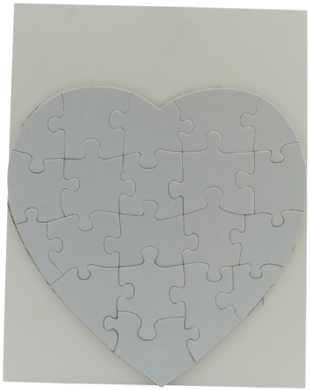 7 1/2" X 7 1/2" Heart Cardboard Jigsaw - Jigsaw Puzzle (500x588), Png Download