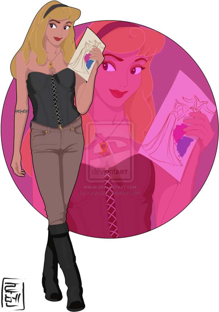 Aurora Sleeping Beauty Modern (752x1063), Png Download