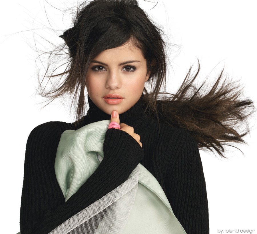 Selena Gomez Kisses And Tells - Girl Brown Hair Png (900x819), Png Download